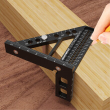 (Imperial) 3-in-1 Angle Ruler with HD Scale, Multi-Angle Positioning, Durable Aluminum, for Accurate Marking & Drawing