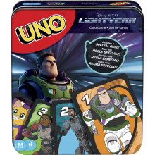 Mattel Games UNO Disney and Pixar Lightyear Card Game in Collectible Storage Tin Movie-Themed Deck for Kids Adults Families & Game Nights 2 t