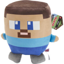 Mattel Minecraft Cuutopia Peluche Steve 10 pollici, Cuscino Morbido, Giocattolo Collezionabile per 3 Anni e oltre