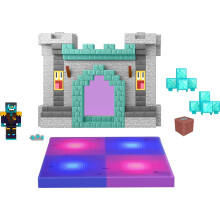 Mattel Minecraft Creator Series Playset Party Supremes Palace Juguete con luces, m   sica y figura de acci   n de 3,25 pulgadas
