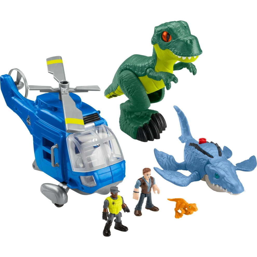 Juguetes De Dinosaurios Fisher-Price Imaginext Jurassic World Dino Chopper Con 3 Dinosaurios Y Figura De Owen Grady Para Ni Os En Edad Preescolar-image