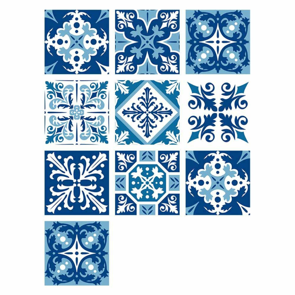 (4) 10Pcs/Set 10*10CM Wall Stickers PVC Oil-proof and Waterproof Home Living Room Bedroom Kitchen Bathroom Decorations for Home Office