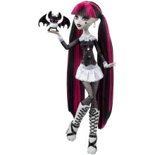 Monster High Reel Drama Puppe, Draculaura in Schwarz und Weiß, Sammlerstück mit Poster