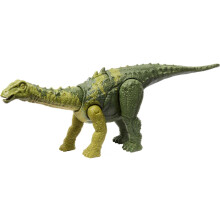 Figura de acci   n articulada Nigersaurus de Mattel Jurassic World Wild Roar con sonido y movimiento de ataque, 11 pulgadas de largo