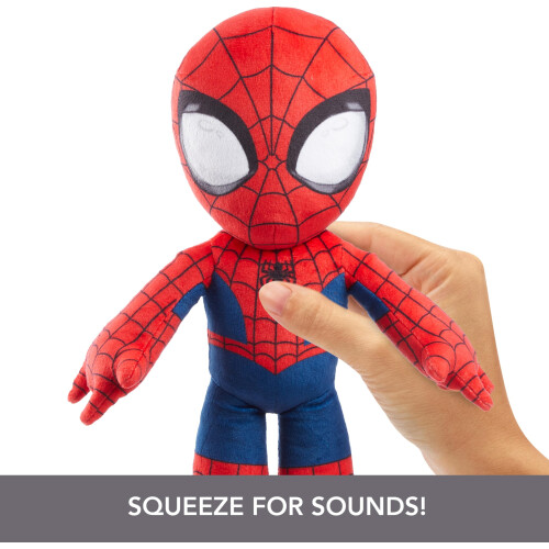 Mattel Boneco de pelúcia Marvel Talkers Spider-Man de 11,75 polegadas com 10 sons e frases 2