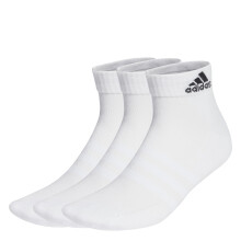 adidas Unisex Adult Cushioned Sportswear Ankle Socks 3 Pairs Socks White/Black Large