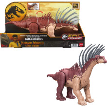 Figurita de Acción de Mattel Jurassic World Gigantic Trackers, Dinosaurio Bajadasaurus con Ataque de Cuello