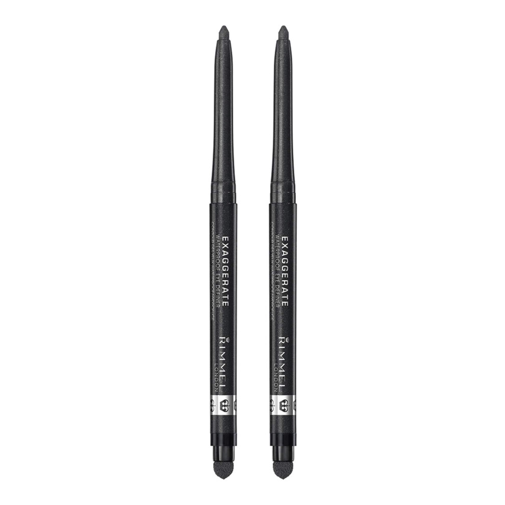 Rimmel Exaggerate eye definer  starlit black  Pack of 2
