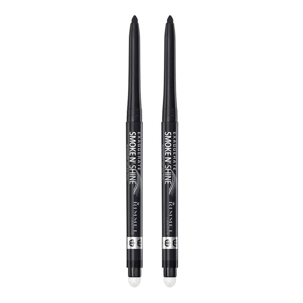 Rimmel Exaggerate Smoke N' Shine Eye Liner in Little Black Smokey  Pack of 2