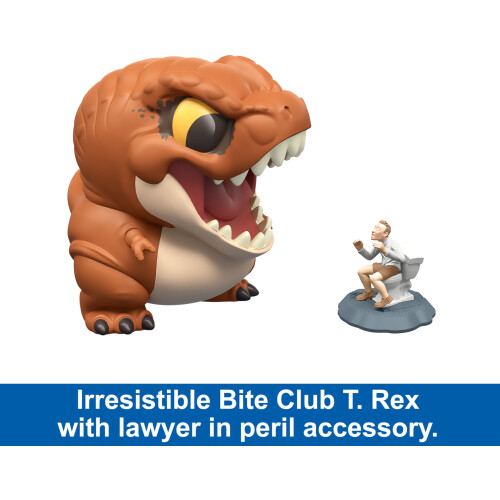 Mattel Jurassic World Bite Club Συλλεκτική Φιγούρα, Τυραννόσαυρος Ρεξ 4-ιντσών με Αξεσουάρ 1