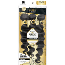 Pacotes Sensationnel Empire multi - euro profundo 10a sem emaranhados cabelo humano para tecer (12 14 16 polegadas, NATURAL/NEGRO)