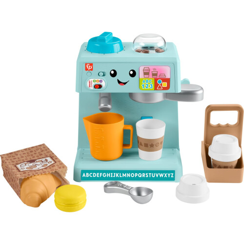 Fisher-Price Gioco per Bambini Laugh & Learn Caffè con 10 Accessori per 18+ Mesi
