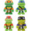 Mattel Mattel Tartarugas Ninja: Conjunto de Brinquedos de Pelúcia com 4 Bonecos de 8 polegadas 1