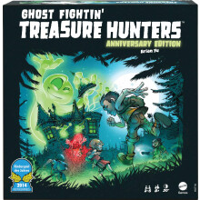 Mattel Games Ghost Fightin Treasure Hunters Anniversary Edition Juego de mesa cooperativo familiar con 2 formas de jugar, incluido un modo Uno co