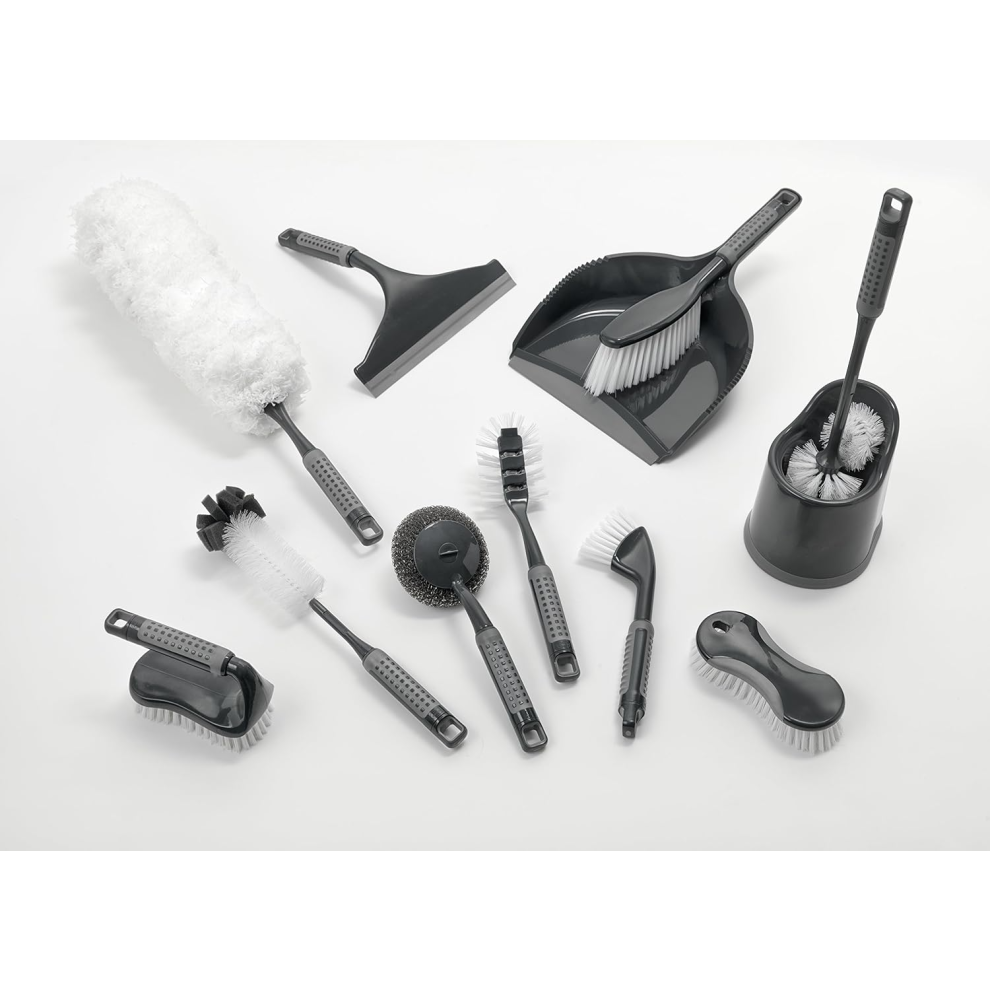 Addis ComfiGrip Grout/Cleaning Brush In Graphite With Stiff Bristles