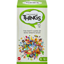 Mattel Games The Game of Things Juego de fiesta para adolescentes y adultos Juego de mesa para la noche familiar con pizarras borrables y marcado