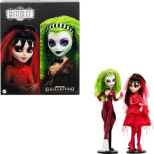 Monster High Skullector Beetlejuice - Paquete de 2 mu ecas coleccionables de Betelgeuse y Lydia Deetz con accesorios y empaque exhibible