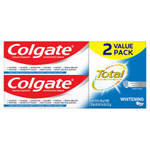 Dentifrice Colgate Total Blancheur avec Fluor Stannous et Zinc, Soulagement Sensibilité, 4,8 Oz (Pack de 2)