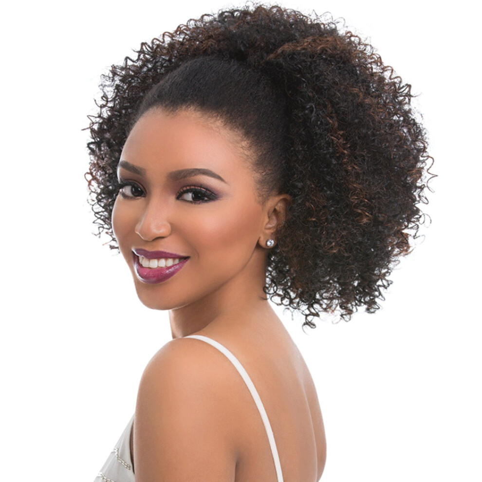 Sensationnel Unisex Synthetic Hair Drawstring Ponytail Instant Pony Natural Afro 18"""" (1B)