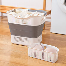 Collapsible Laundry Basket 43L Heavy Duty Laundry Hamper Telescopic Basket