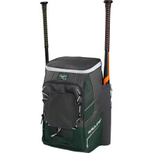 Rawlings | IMPULSE rygs?kudstyrstaske | Baseball/Softball | M?rkegr?n