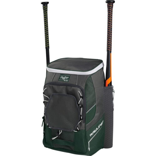 Rawlings | IMPULSE Backpack Equipment Bag | Baseball/Softball | Dark Green