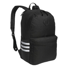 adidas Classic 3-Stripe Durable Backpack Student Athletic Sport Laptop Book Bag Black/White/5.0 One Size