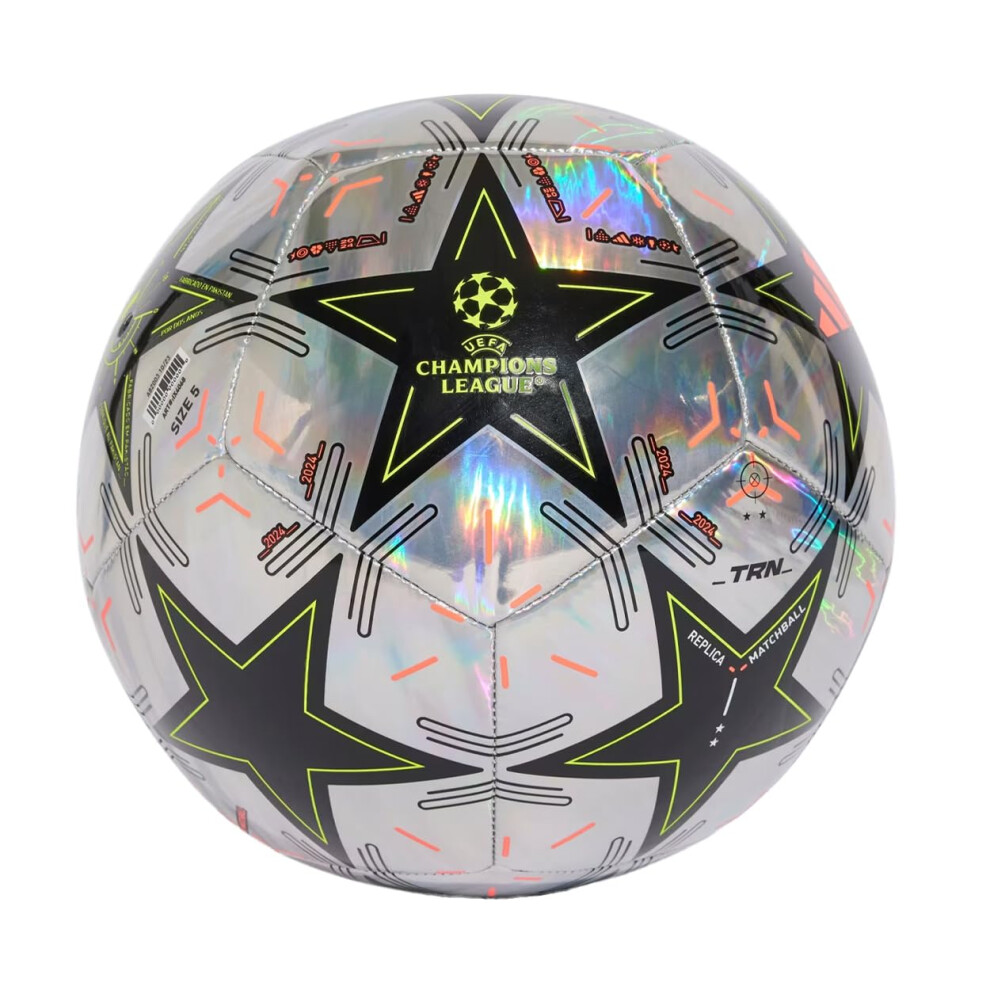 Adidas Unisex-Adult Ucl Training Soccer Ball Multicolor//Platin Metallic/Team Solar 5 Black/Yellow