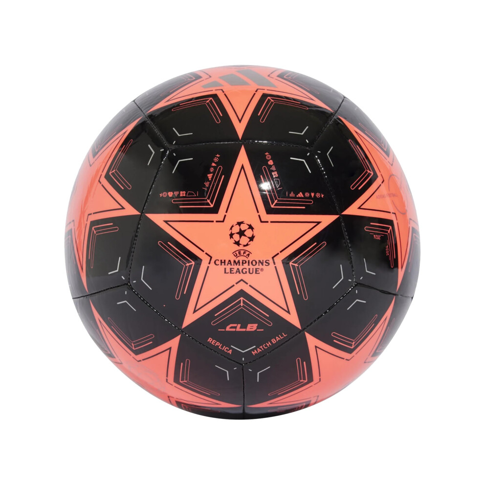 adidas Unisex-Adult UCL Club Soccer Ball  Turbo/Black/Silver Metallic  3
