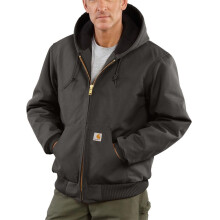 Carhartt Men's Quilted Flannel Lined Duck Active Jacket J140,Gravel,Large