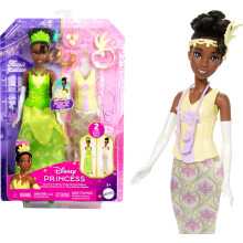 Mattel Disney Princess Toys Tiana Fashion Doll mit 2 Look 9 Accessoires 2 Snap-on Modices & 2 Rcke 2-in-1-Geschichten inspiriert von Disney Movi