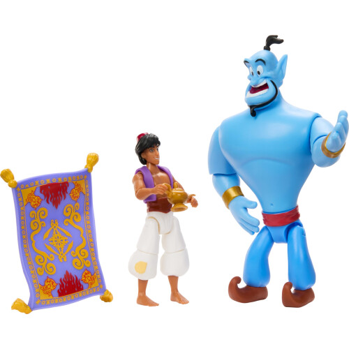 Mattel Disney Aladdin Pack de 3 Figuras Genie, Aladdin e Tapete Mágico, Brinquedos Autênticos de Filme 4 Polegadas 2