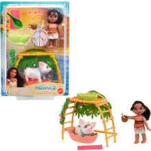 Mattel Disney Moana 2 Simea & Pua Bathtime Fun Playset with Fashion Doll Animal Friend Tub & 10+ Accessories Toys Inspired by The Movie