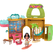 Mattel Disney Princess Toys Moana Storytime Stackers Doll House with Moana Small Doll 1 Animal Friend & 9 Accessories Inspired by Disney Movie