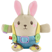 Fisher-Price Toddler Educational Toy Learn to Dress Bunny Plush Animal Activity Doll for Preschool Kids Ages 2+ Years