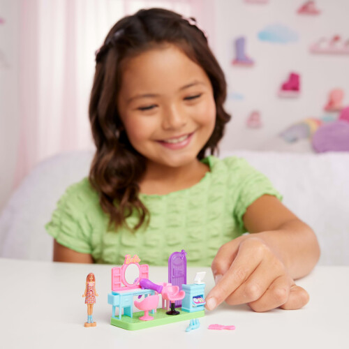 Barbie Barbie Mini BarbieLand Conjunto de Cabeleireiro Colecionável com Boneca de 1,5 Polegadas 1