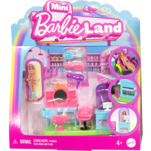 Barbie Mini BarbieLand Conjunto de Cabeleireiro Colecionável com Boneca de 1,5 Polegadas