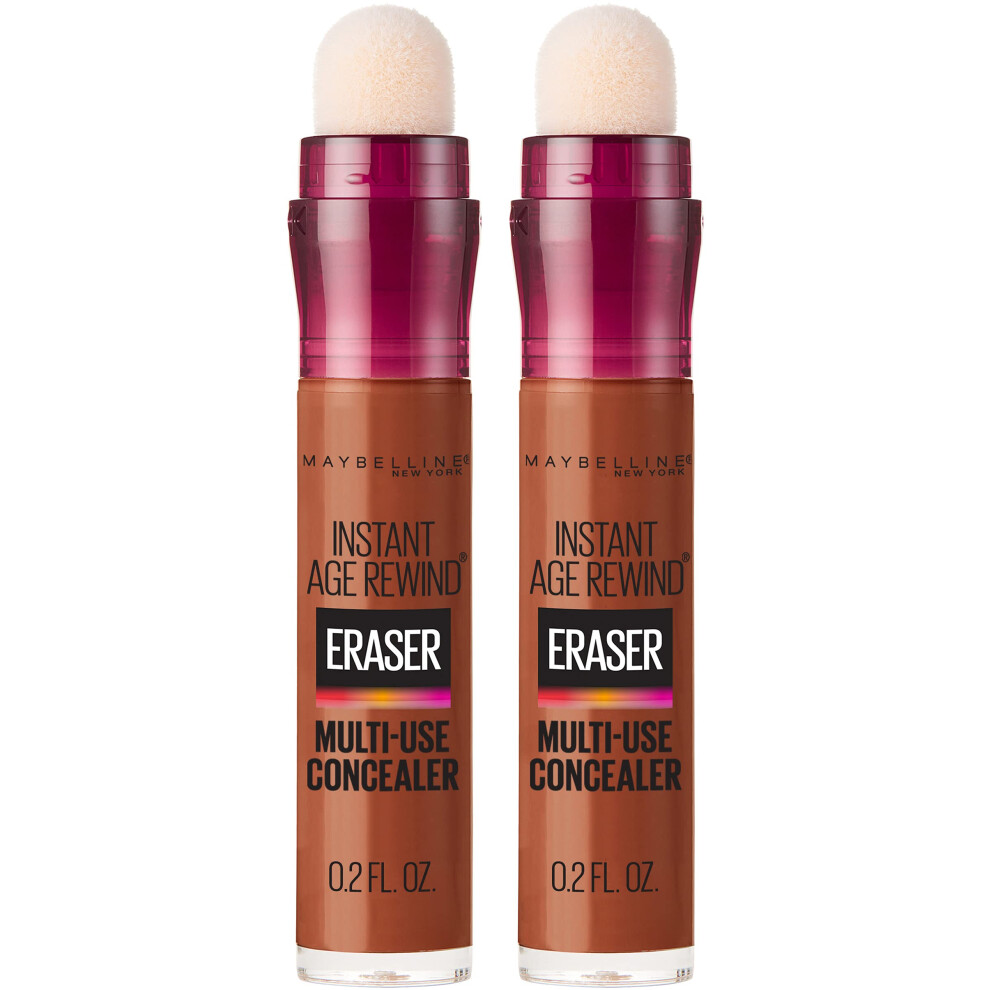 Maybelline Instant Age Rewind Eraser Dark Circles Treatment Multi-Use Concealer  Mahogany  0.2 Fl Oz (Pack of 2) (Packaging May Vary)