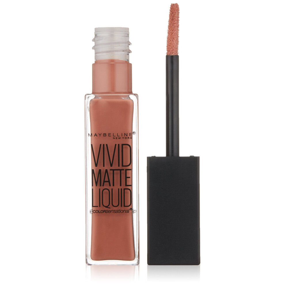 Maybelline New York Color Sensational Vivid Matte Liquid Lipstick  Nude Thrill  0.26 fl. oz.