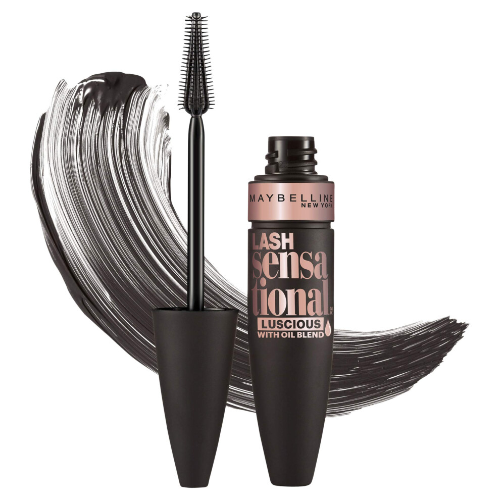 Maybelline New York Lash Sensational Luscious Washable Mascara  Blackest Black  0.32 fl. oz.