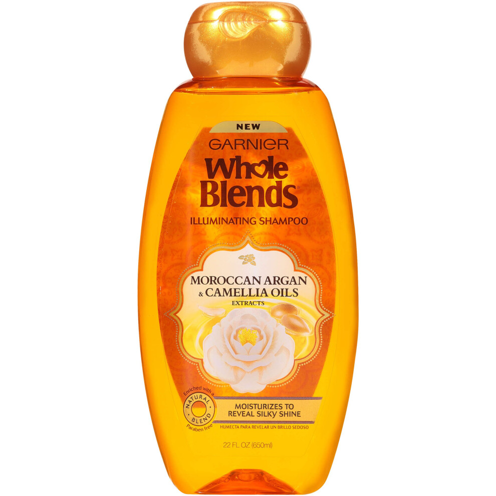 Garnier Whole Blends Shampoo with Moroccan Argan & Camellia Oils Extracts  22 Fl Oz (Pack of 1)  Moroccan Argan & Camelilia Oils