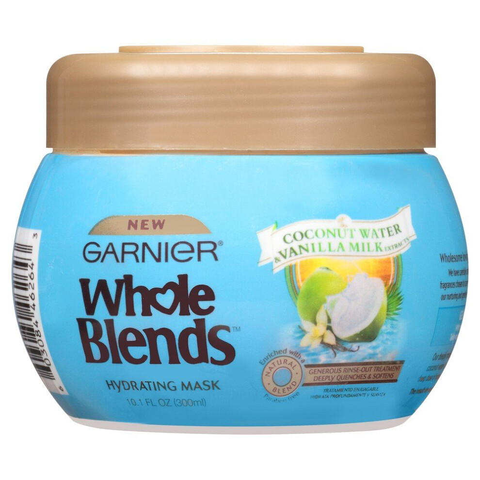 Garnier Whole Blends Hydrating Mask  Coconut Water & Vanilla Milk Extracts  10.1 Fl Oz (Pack of 1)