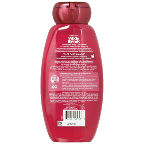 Garnier Garnier, Whole Blends Σαμπουάν για Χρώμα, 12.5 Fl Oz, Έλαιο Αργκάν & Εκχυλίσματα Κράνμπερι 1