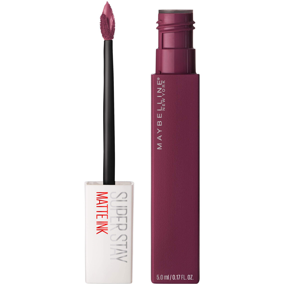 Maybelline Super Stay Matte Ink Liquid Lipstick Makeup  Long Lasting High Impact Color  Up to 16H Wear  Believer  Deep Plum  1 Count