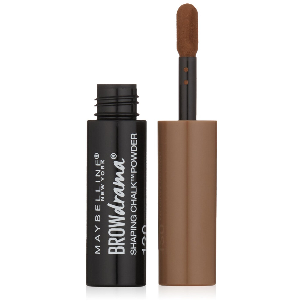 Maybelline New York Brow Drama Shaping Chalk Powder  Medium Brown  0.035 fl. oz.