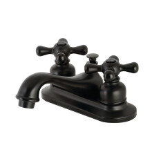 Kingston Brass KB600AX Restoration 4 in. Centerset Bathroom Faucet Matte Black 6.63 x 4.5 x 2.88