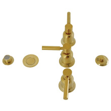 Grifo de bid    Kingston Brass KB6327DL Concord de tres manijas, lat   n cepillado