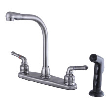 Kingston Brass KB7500SP Magellan 8"""" Centerset Kitchen Faucet 10-7/8 Inch in Spout Reach Black Stainless
