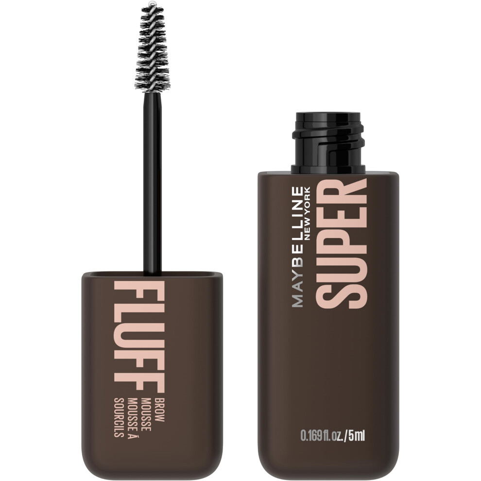 Maybelline Superfluff Volumizing Brow Mousse  All Day Tinted Brow Gel For Soft Full Brows  Black Brown  1 Count
