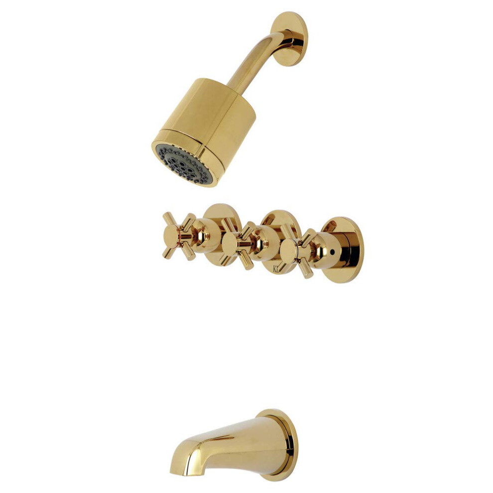 Kingston Brass Kbx8132dx Concord Tub And Shower Faucet 7.13 X 10.56 X 5.13 Polished Brass 663370491177